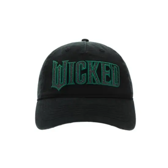Wicked Glitter Print Logo Women's Black Unstructured Baseball Cap image {1}