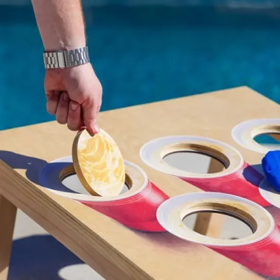 GoSports Beer Pong Cornhole Game - Includes 2 Boards, 8 Bean Bags and Carrying Case image {3}