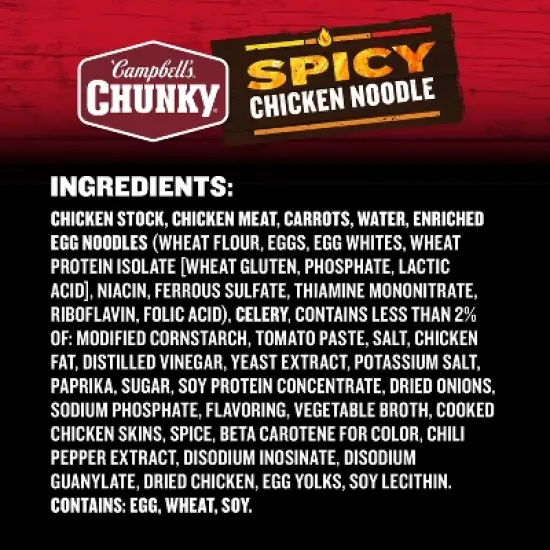 Campbells Chunky Spicy Chicken Noodle Soup - 18.6oz image {8}