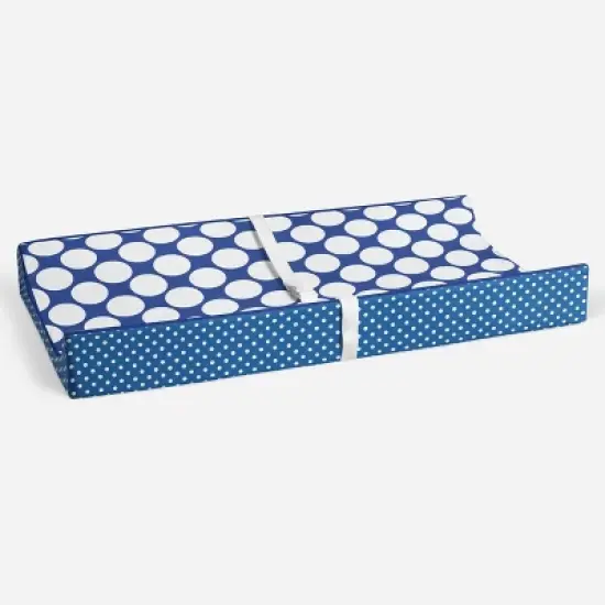 Bacati - MixNMatch Blue Large Dots Changing Pad Cover image {3}