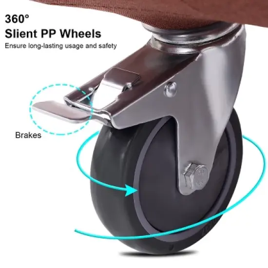 Costway Convertible Sofa Bed Folding Arm Chair Sleeper Leisure Recliner-Brown image {7}