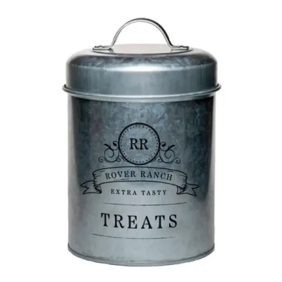 Amici Pet Rover Ranch Metal Canister, Metal Dog Food Canister with Handle Lid & Silicone Sea, Pet Food Storage Container with Airtight Closure image {8}