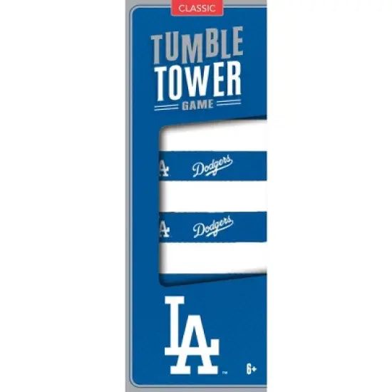 MasterPieces Real Wood Block Tumble Towers - MLB Los Angeles Dodgers image {1}