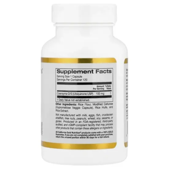 CoQ10, Coenzyme Q10, Ubiquinone, USP Grade, 100 mg, 120 Veggie Capsules image {2}