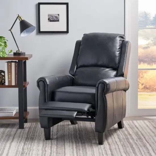 Haddan Faux Leather Recliner Club Chair - Christopher Knight Home image {4}