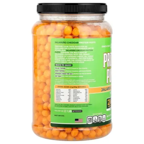 Twin Peaks Protein Puffs, Jalapeno Cheddar, 10.6 oz (300 g) image {2}