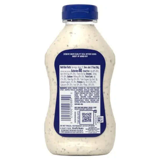 Kraft Original Tartar Sauce Squeeze Bottle - 12oz image {2}