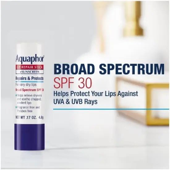 Aquaphor Lip Protectant + SPF Lip Balm - 0.17oz image {10}