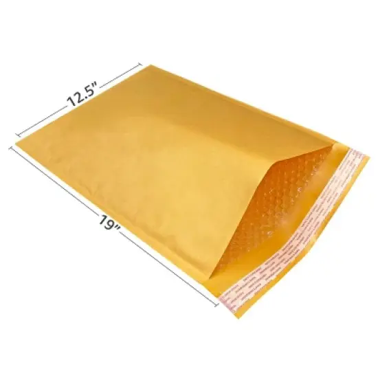 UOFFICE Pack of 400 Kraft Bubble Mailers 12.5" x 19" - #6 Self-Seal Padded Envelopes image {1}