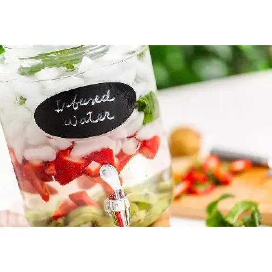 Cornucopia Brands Push Style Spigots for Beverage Dispenser Carafes, 2pk, Replacement Lever Spouts, Chrome Design Lock Open image {2}