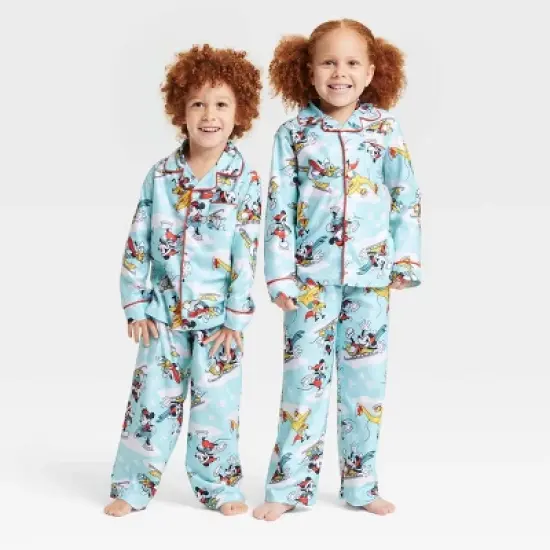 Kids' Disney 100 Sleep Coat Pajama Set - Blue image {3}