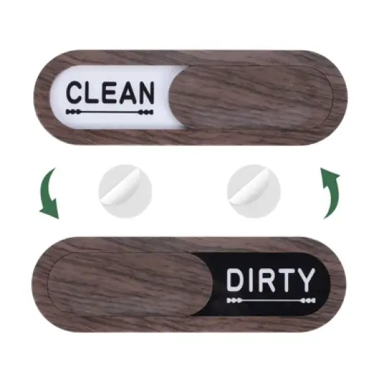 Unique Bargains Kitchen Hotel Indicating Clean Dirty Sign Oval Dishwasher Magnet image {7}