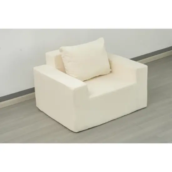 Sofa in a box Polyester Sofa Couch with Pillow, Bean Bag Chairs for Adults Stuffed High-Density Polyester, Large Bean Bag Sofa image {13}