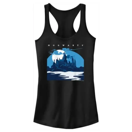 Junior's Harry Potter Hogwarts at Night Racerback Tank Top image {4}