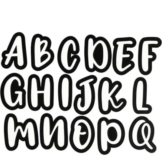 Bright Creations 146 Piece Alphabet, Numbers, Punctuation White Cutout Letters for Bulletin Board, Classroom, Chalkboard, 3.2 Inch image {5}