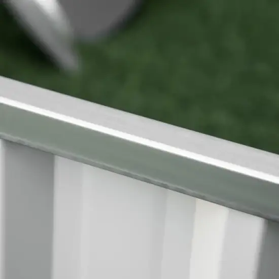 Outsunny 3x3ft Galvanized Raised Garden Bed, Steel Planter for Outdoor Plants, No Bottom w/ A Pairs of Glove for Backyard, Patio to Grow Vegetables, Herbs, and Flowers image {5}