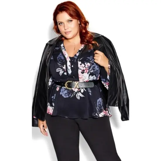 Women's Plus Size Madelyn Top - black | CITY CHIC image {5}