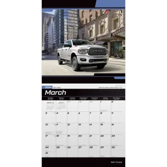 Browntrout 2024 Wall Calendar 12"x12" Ram Trucks image {2}