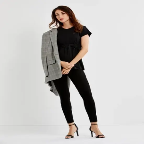 Tie Front Textured Maternity Top | A Pea in the Pod image {4}