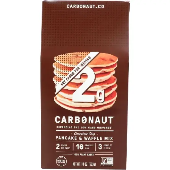 Carbonaut Pancake & Waffle Mix Low Carb Chocolate Chip - Case of 6 - 10 oz image {1}