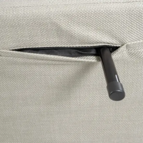 Dolonm  Linen 3-in-1 Foldable Chaise Lounge-Adjustable Backrest & Ottoman, Convertible Sofa Bed for Small Spaces image {13}