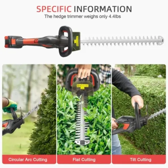 SUGIFT 20V PowerShare 20" Cordless Hedge Trimmer image {6}