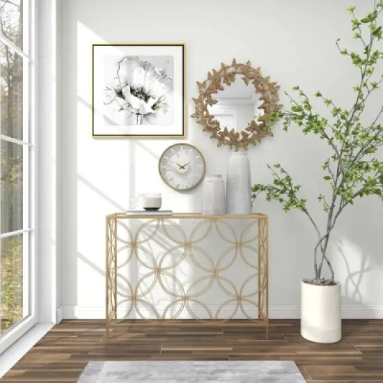 Contemporary Metal Console Table Gold - Olivia & May image {6}