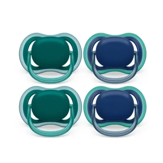 Avent Philips Ultra Air Pacifier 6-18 Months - Deep Opal/Steel Blue - 4pk image {1}
