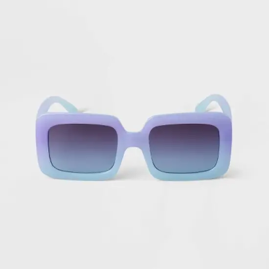 Women's Oversized Plastic Retro Rectangle Sunglasses - A New Day&trade; image {3}