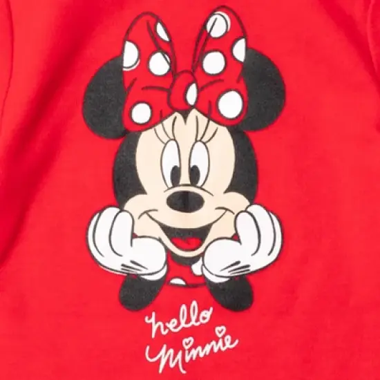 Disney Minnie Mouse Baby Girls 2 Pack Turtleneck Bodysuits Newborn to Infant image {6}