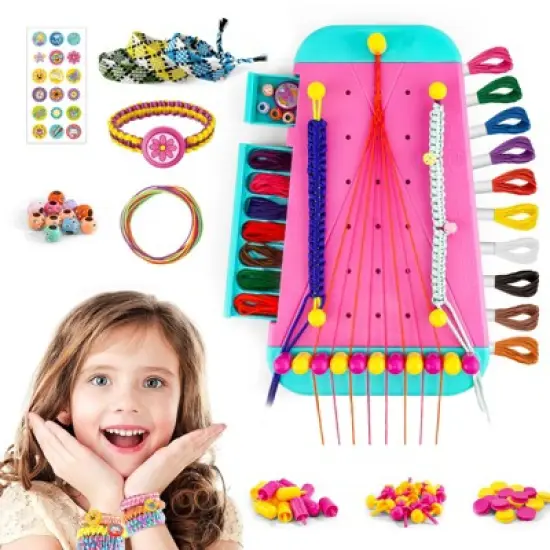 TopComfy Baby and Toddler Learning Toy Handwoven Bracelet Craft Kit with Custom Beads for Creative Play, Multicolored, 9.8"*5.9"*2" image {5}