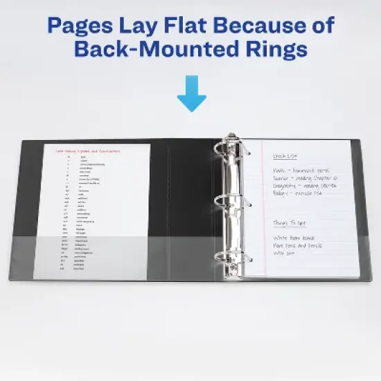 Avery Durable 3 Ring Binders, 3 Inch Slant Rings, 2 Black Binders (46017) image {5}