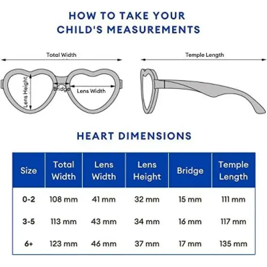 Babiators Children's Heart Shaped UV Sunglasses Bendable Flexible Durable Baby Safe -Free Carry Case Included!! image {2}
