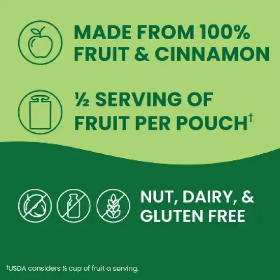 GoGo SqueeZ Applesauce and Fruit Puree Variety Pack Apple & Cinnamon Pouches - 64oz/20ct image {5}