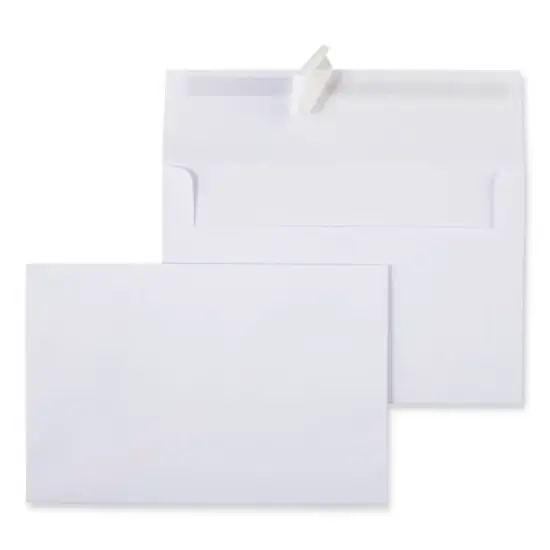 Universal Peel Seal Strip Business Envelope, #A9, Square Flap, Self-Adhesive Closure, 5.74 x 8.75, White, 100/Box image {1}