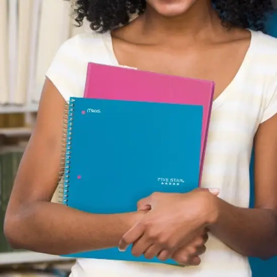 Five Star 200pg 5 Subjects Wide Ruled Spiral Notebook (Colors May Vary): Multi Subject, Perforated Pages, Flexible Cover image {7}