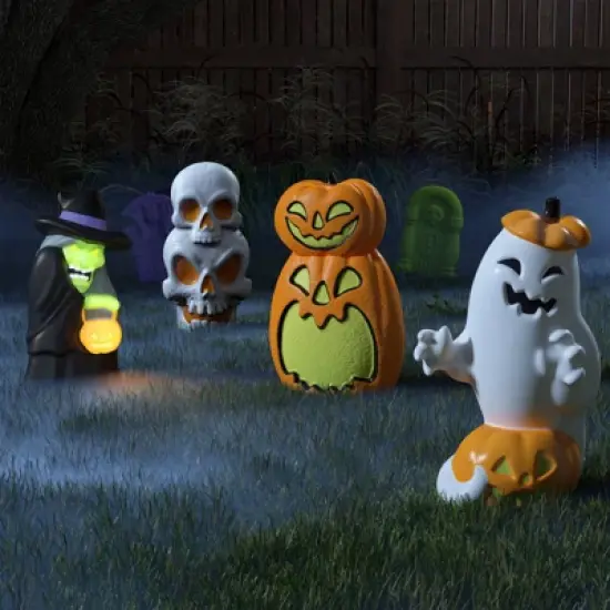 23" Light and Sound Witch Outdoor Halloween Decorative Prop - Hyde and EEK! Boutique&trade; image {1}