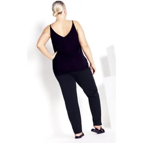 Women's Plus Size Supima&reg; Active Pant Black - average | AVENUE image {1}