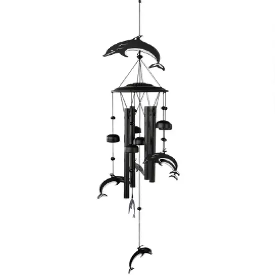 Dawhud Direct 35" H Dolphins Wind Chimes - Outdoor Decorations image {1}