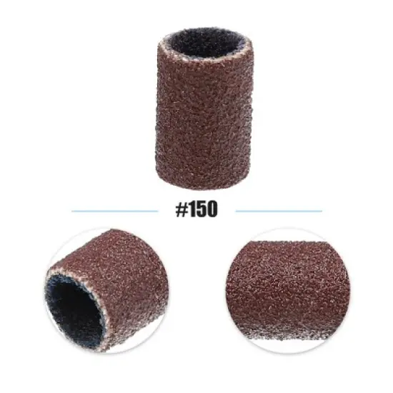 Unique Bargains 150 Grit Nail Drill Bits Sanding Bands Gel File Polish Remover For Electric Nail Tools 100 Pcs image {2}