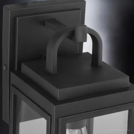 Urban Ambiance Luxury Modern Outdoor Wall Light,  11.875"H x 5.5"W,  Midnight Black Finish, UHP1242 image {6}