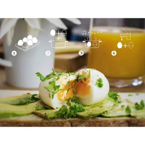 BrainStream Kids BeepEgg - Musical Egg Timer & Kitchen Timer for Kids & Adults, Plays 3 Tunes for Soft, Medium & Hard-Boiled Eggs image {2}