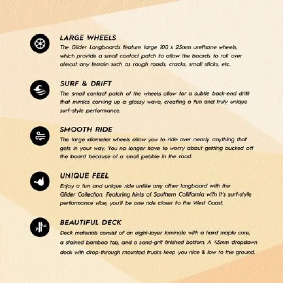 Magneto Glider Collection | 40" x 9.25" | Longboard Skateboard | 100mm Wheels | Bamboo Deck with Maple Core | Fully Assembled image {7}