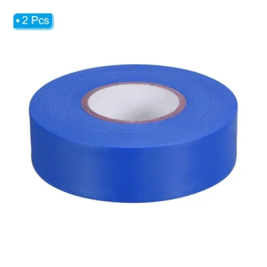Unique Bargains PVC Non-Adhesive Flagging Tapes for Trail Outdoor 2 Pcs Blue 1" x 147 ft image {2}