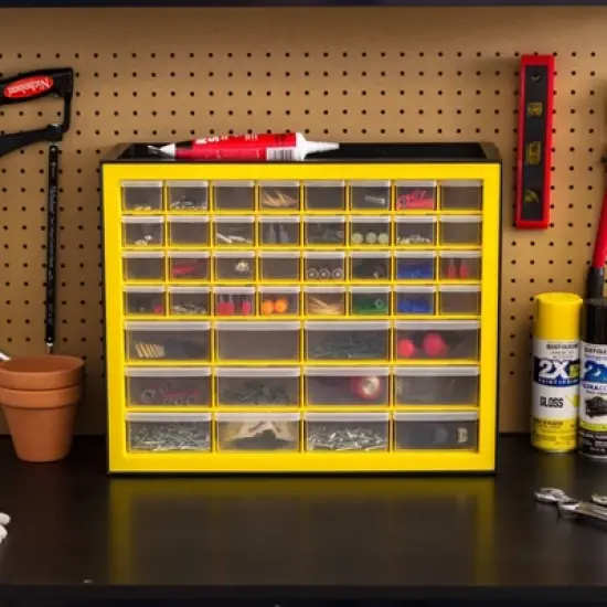 IRIS Drawer Parts Cabinet Black/Yellow image {4}