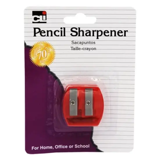 Charles Leonard Two Hole Pencil/Crayon Sharpener, Pack of 24 image {2}