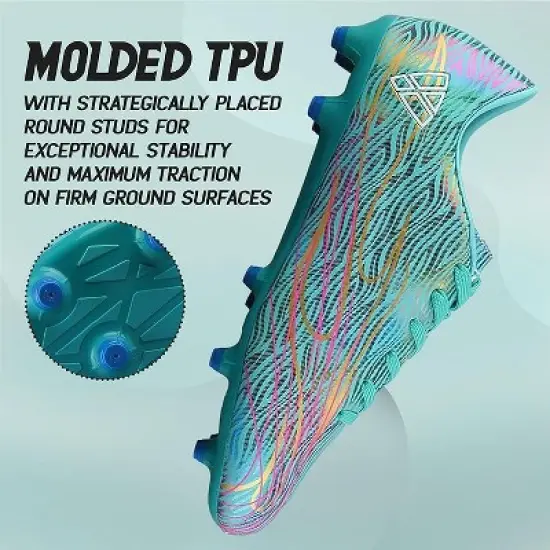 Vizari Men's Ladera Firm Ground Outdoor Soccer Cleats/Shoes | for Adults and Teens image {4}