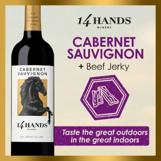 14 Hands Cabernet Sauvignon Red Wine - 750ml Bottle image {3}