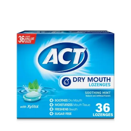 ACT Dry Mouth Lozenges Soothing Mint - 3.7oz/36ct image {10}