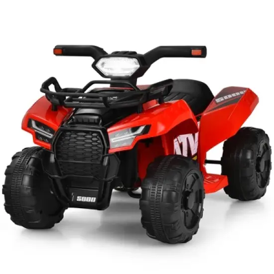 Costway 6V Kids ATV Quad Electric Ride On Car Toy Toddler with LED Light MP3 image {13}